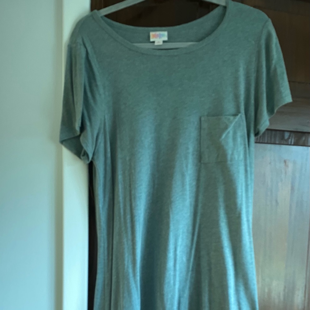 LuLaRoe Carly Dress, Blue Grey, Size M